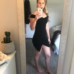 Off the shoulder little black dress